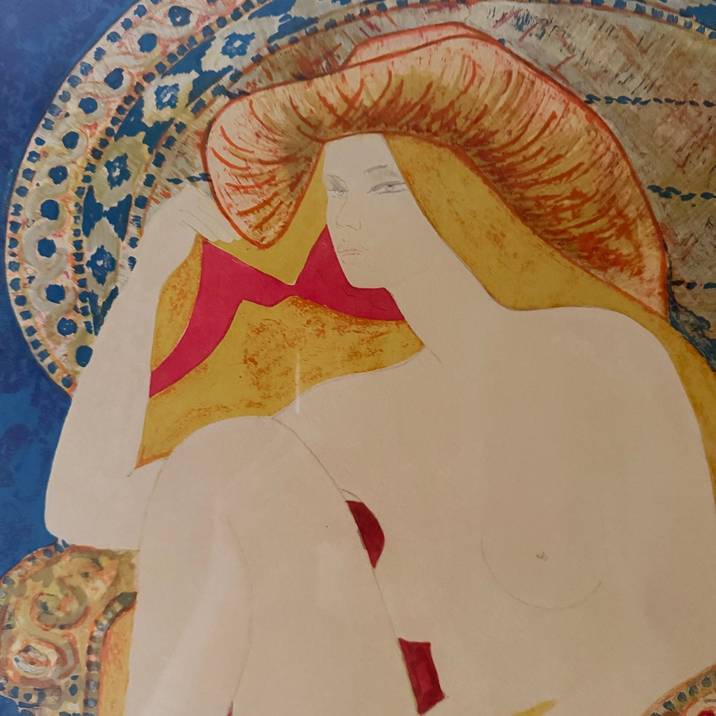 Woman in Wicker Chair