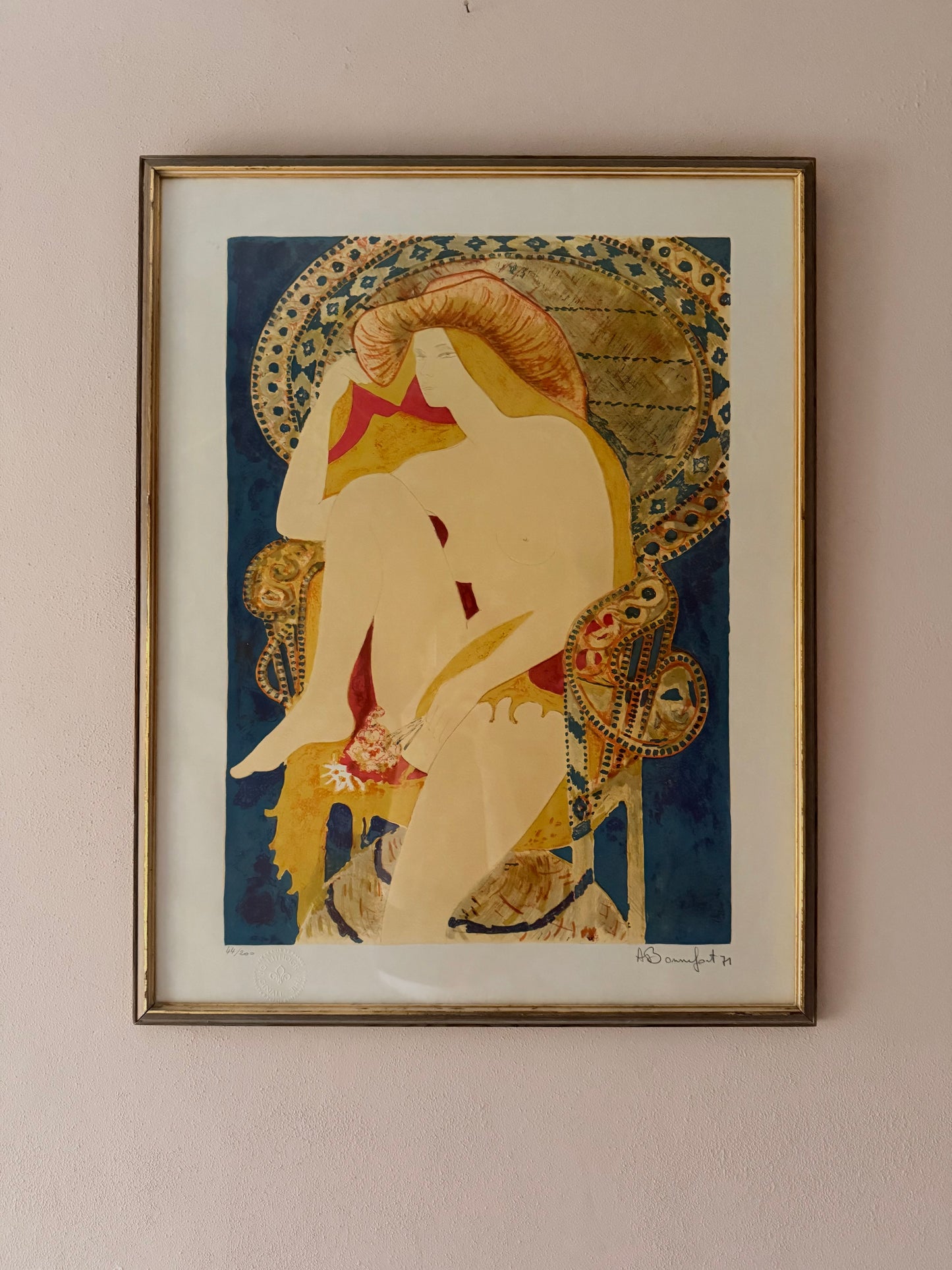 Woman in Wicker Chair