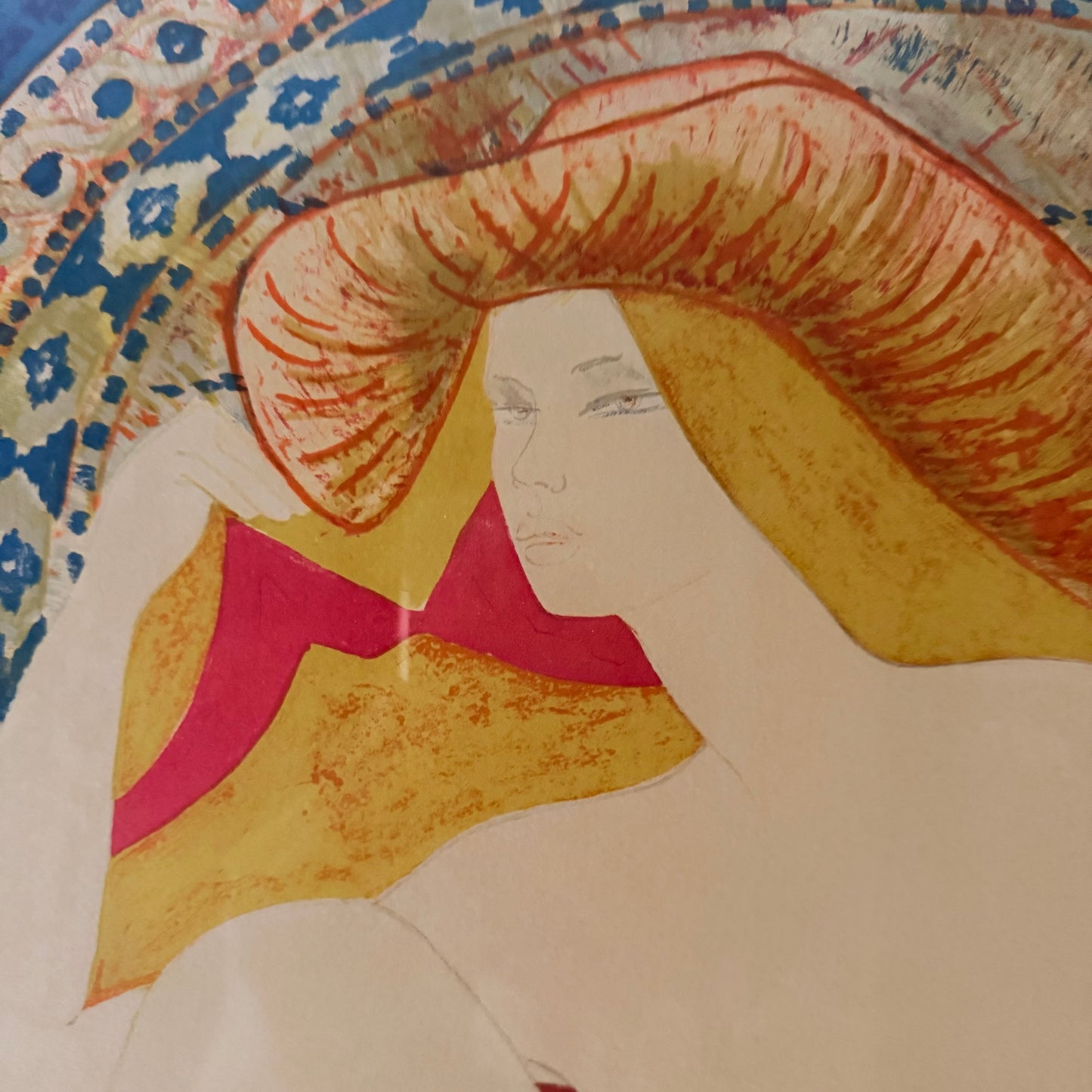 Woman in Wicker Chair