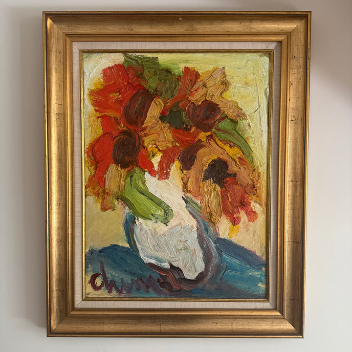 Flowers in a White Vase