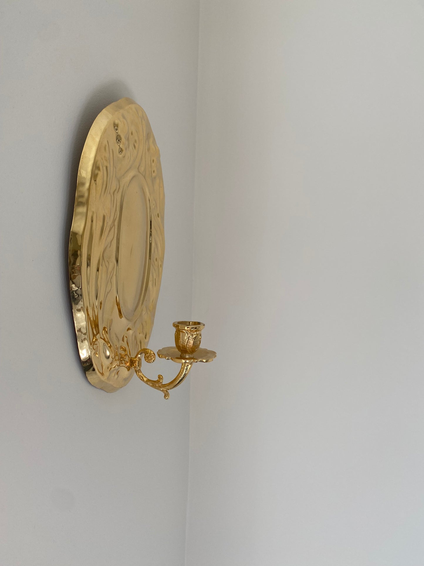 Pair of 24k Gold Plated Wall Sconces