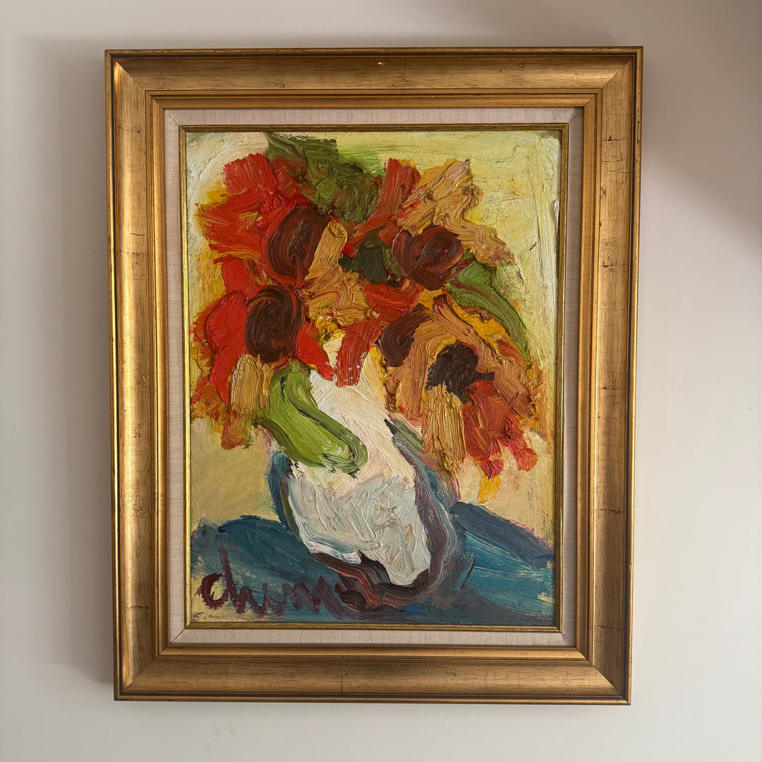 Flowers in a White Vase