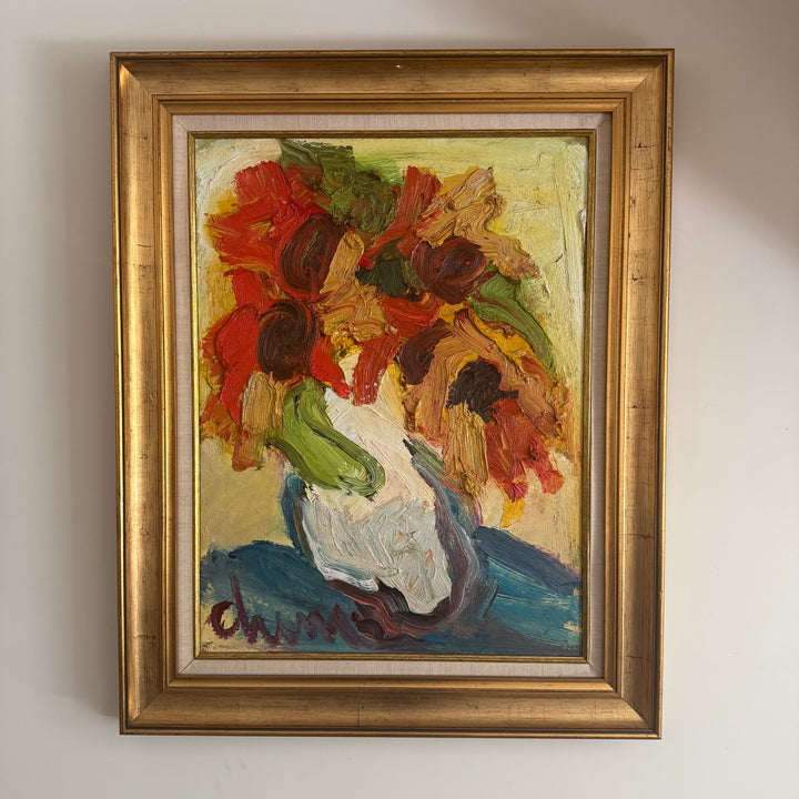 Flowers in a White Vase
