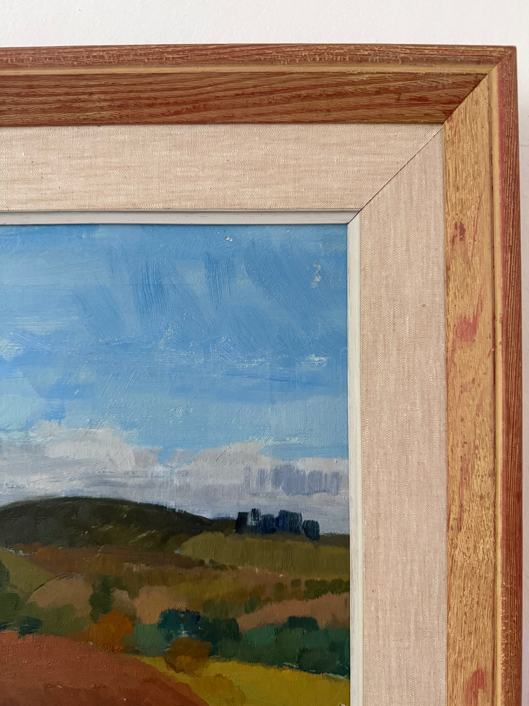 Across the Fields | Landscape Mid-Century Oil Painting