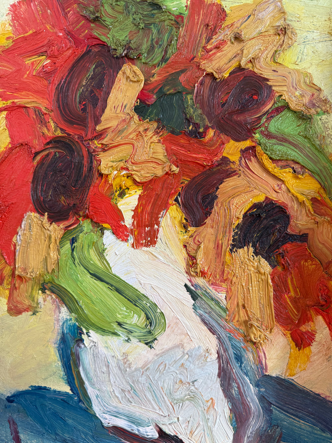 Flowers in a White Vase