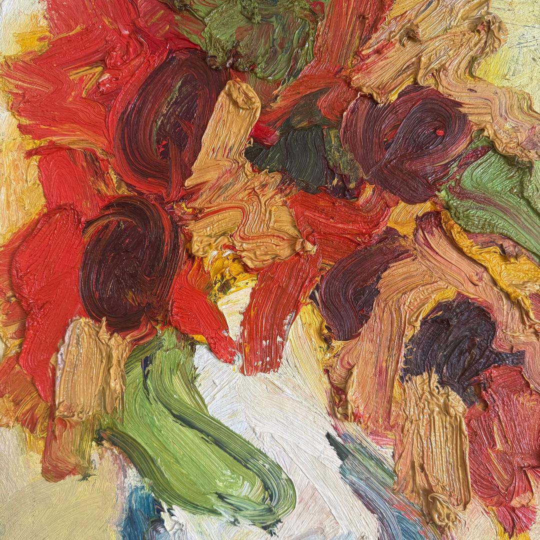 Flowers in a White Vase