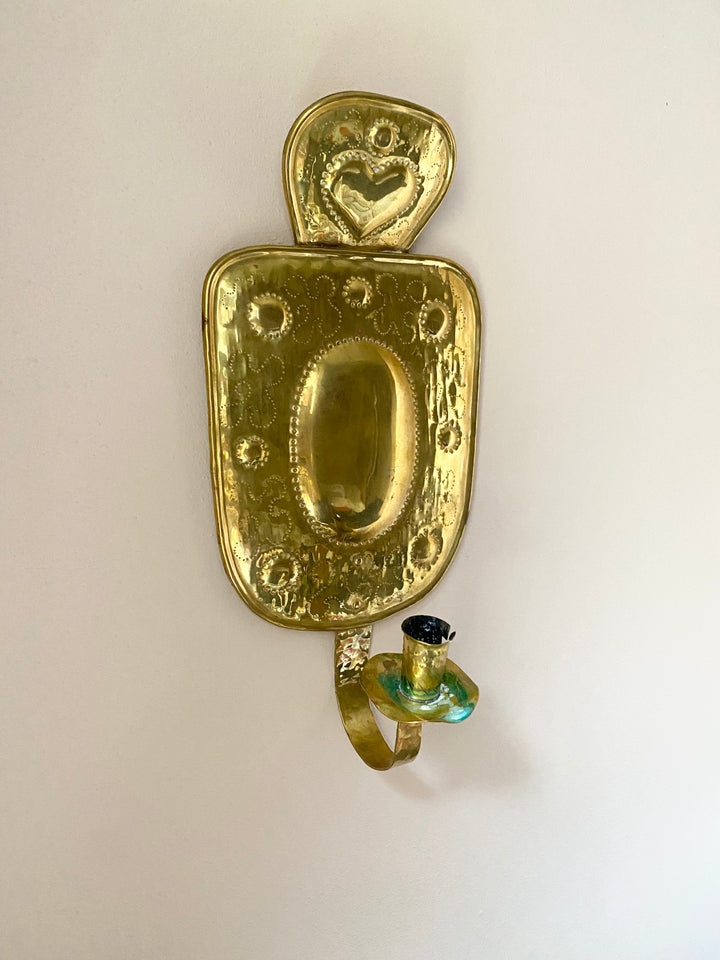 Swedish Mid-Century Brass Candle Sconces