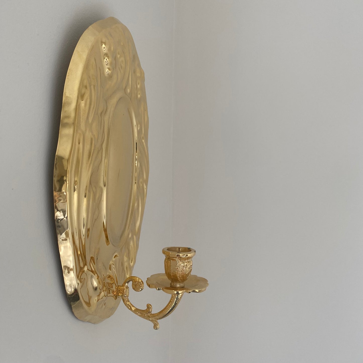 Pair of 24k Gold Plated Wall Sconces