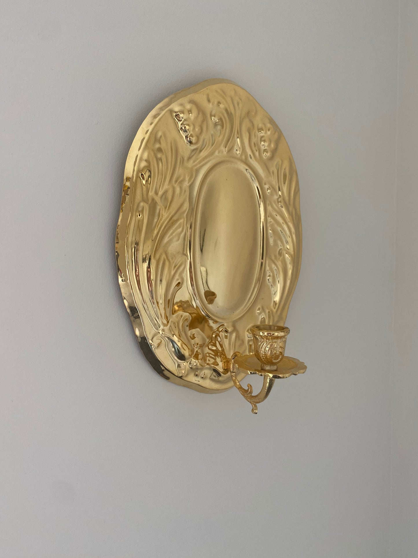 Pair of 24k Gold Plated Wall Sconces