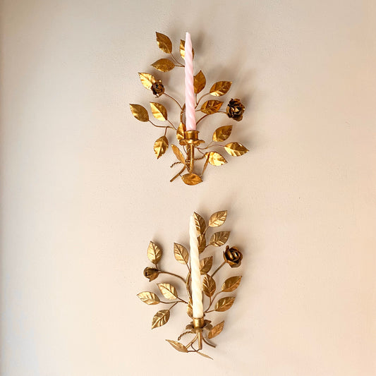 Rose and Leaf Wall Sconces