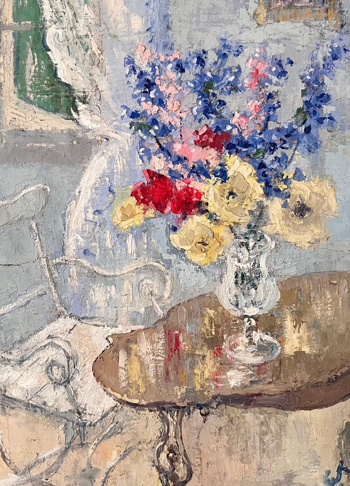 Bouquet and Open Window
