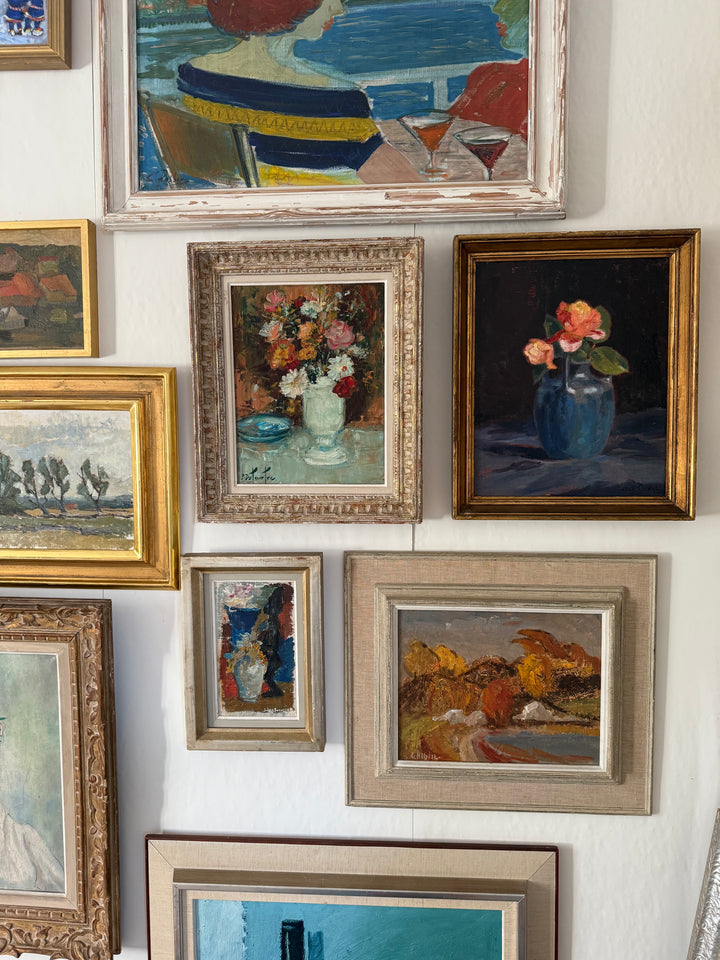 Roses in a Blue Vase