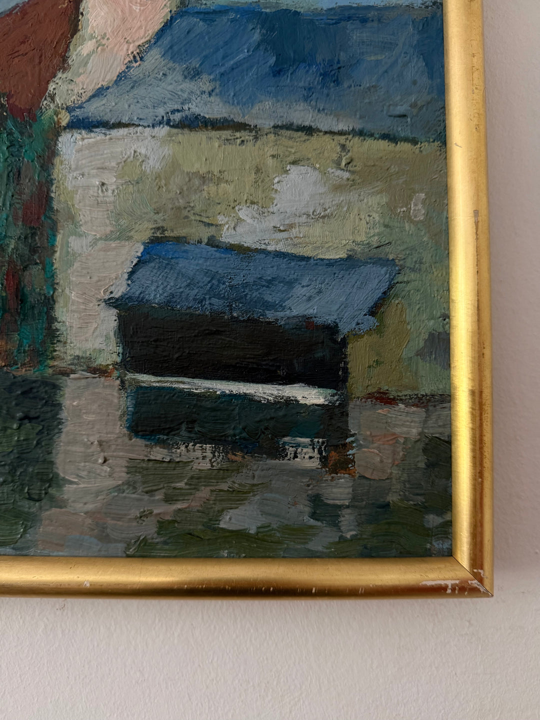The Village Spire | French Village Oil Painting