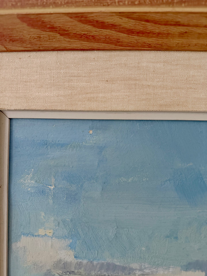 Across the Fields | Landscape Mid-Century Oil Painting