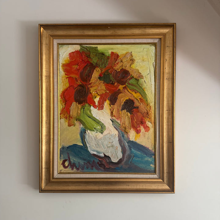 Flowers in a White Vase