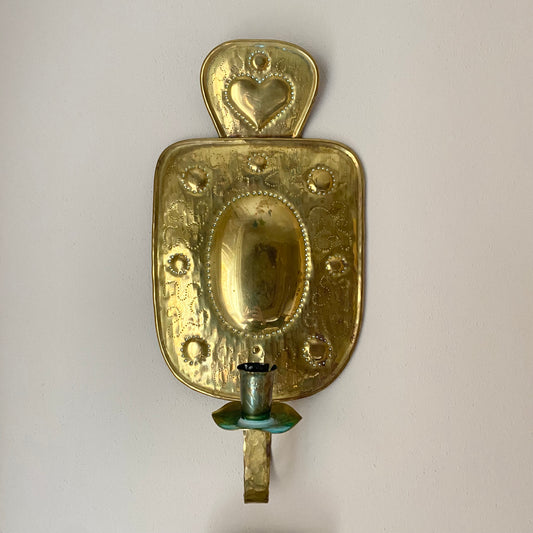 Swedish Mid-Century Brass Candle Sconces