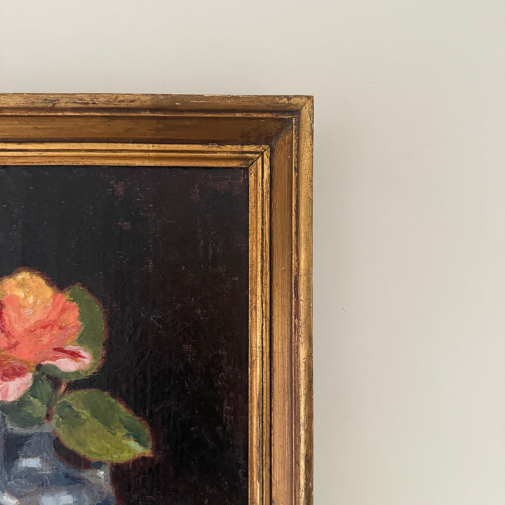 Roses in a Blue Vase