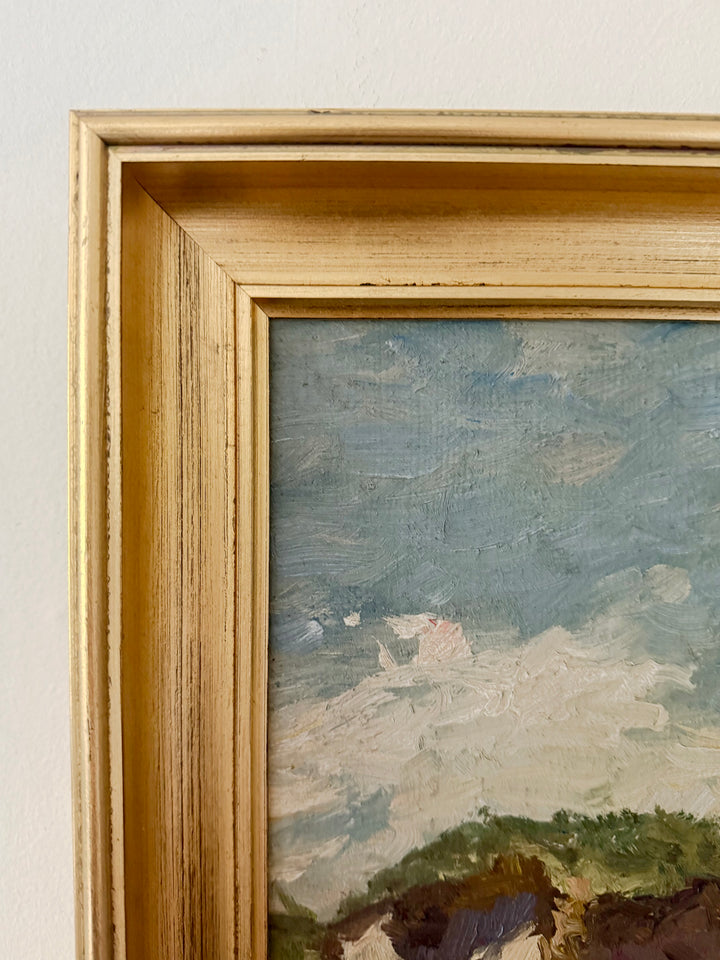 The Quiet Shore | Vintage Swedish Coastal Oil Painting