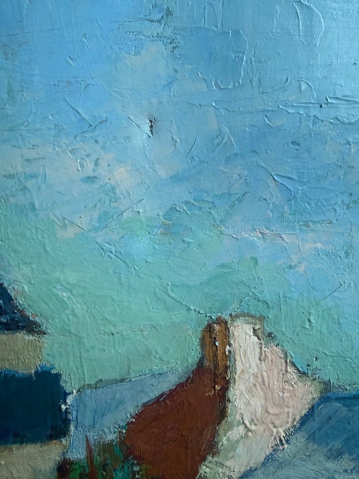 The Village Spire | French Village Oil Painting