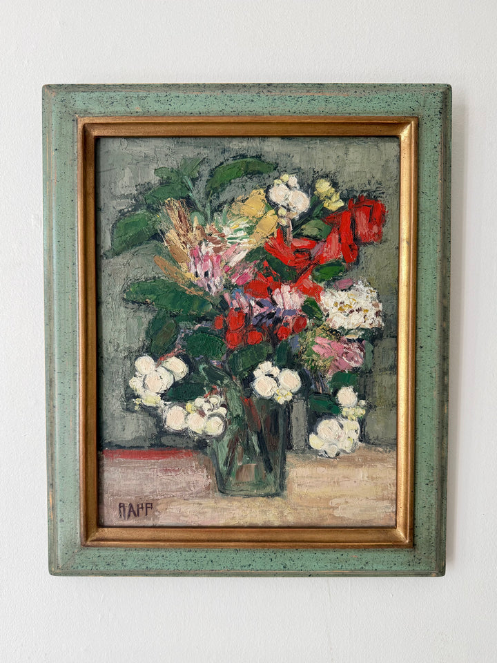 French Florals in Glass Vase