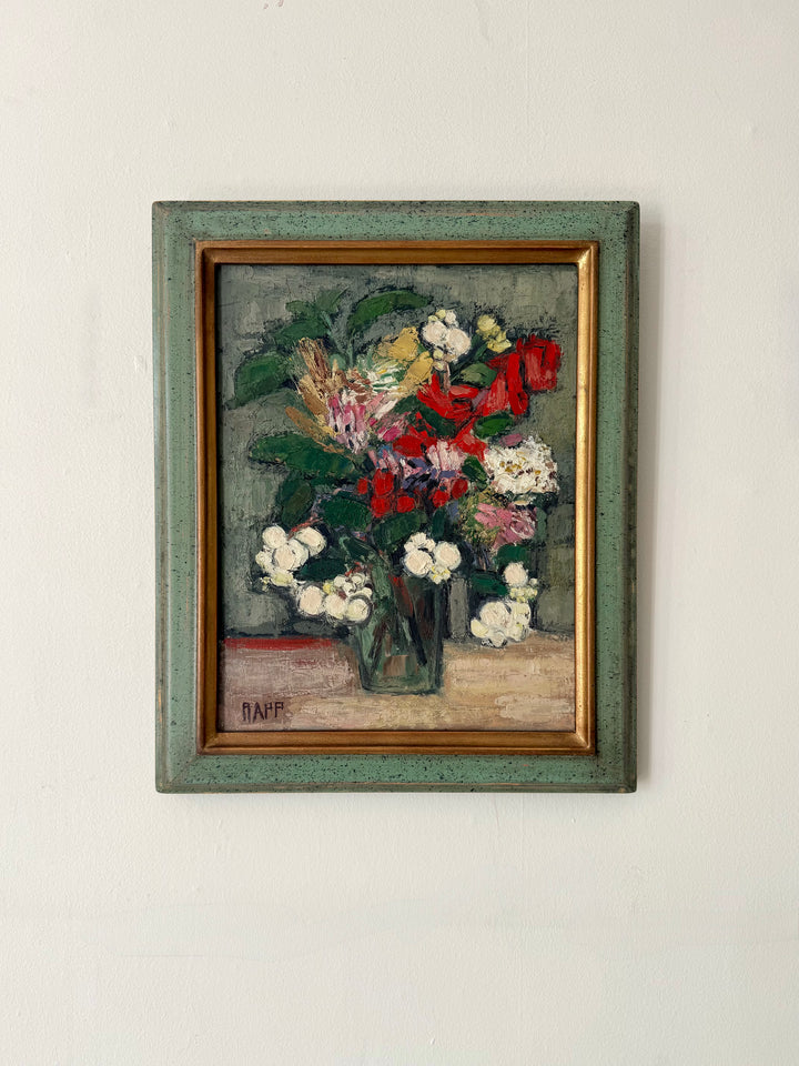 French Florals in Glass Vase