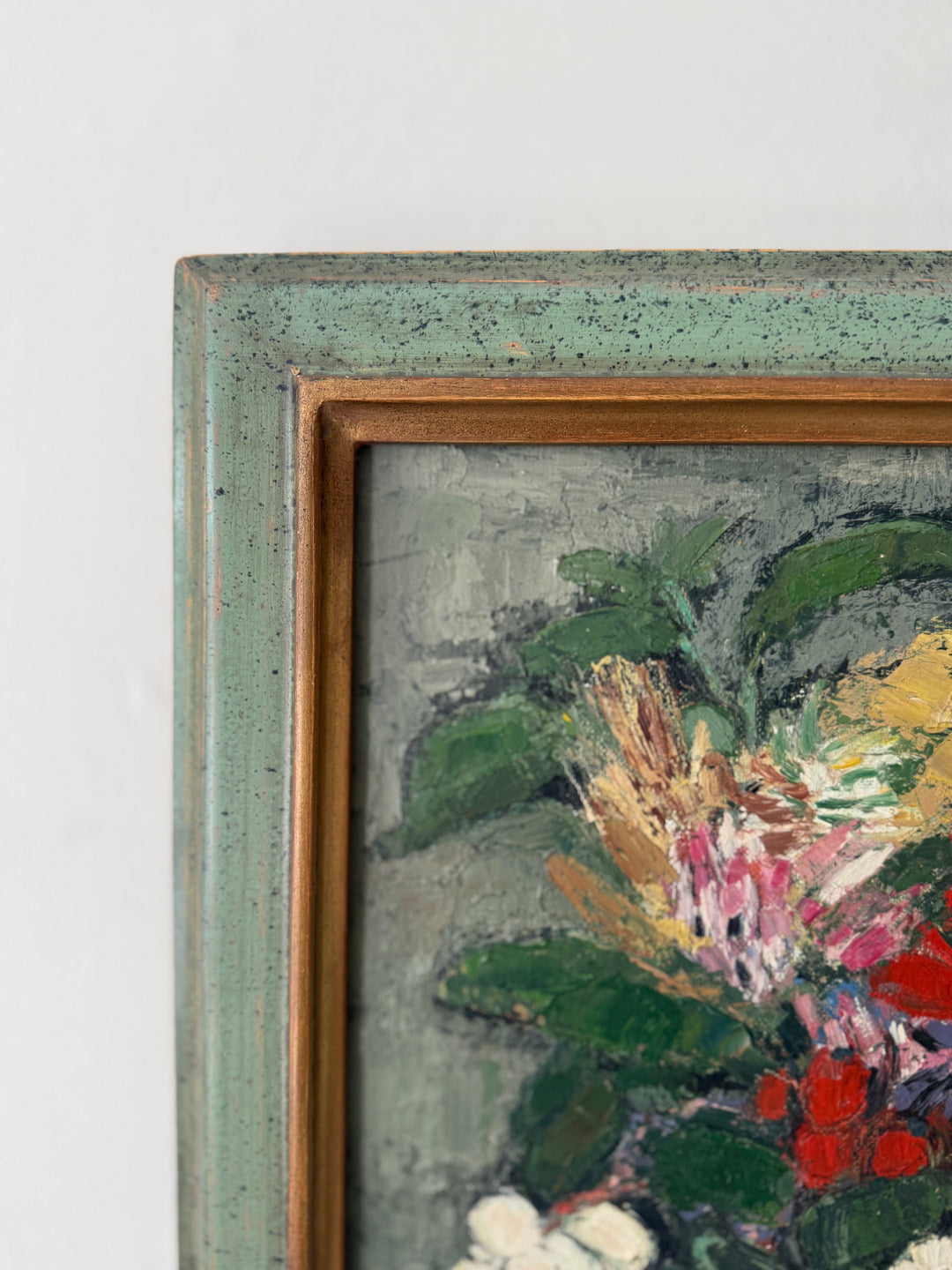 French Florals in Glass Vase