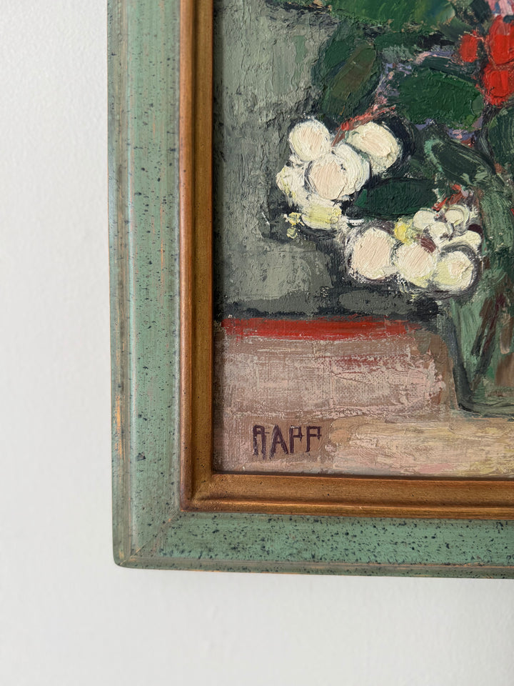 French Florals in Glass Vase