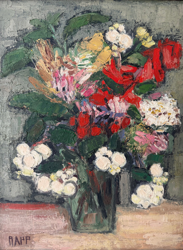 French Florals in Glass Vase
