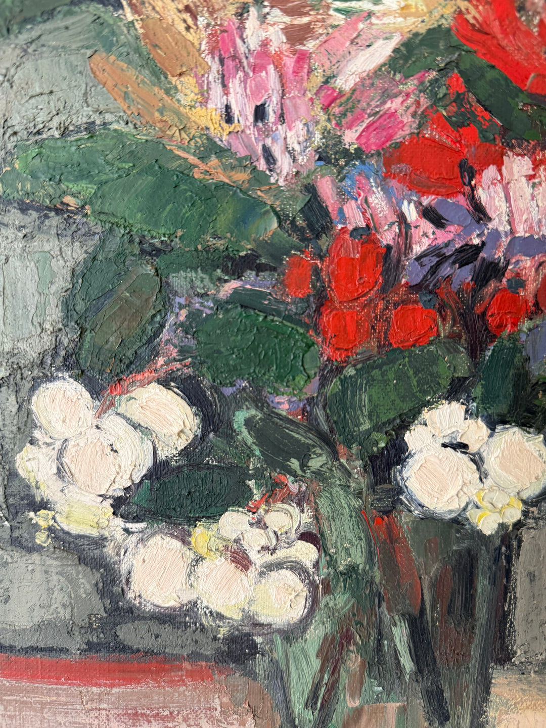 French Florals in Glass Vase