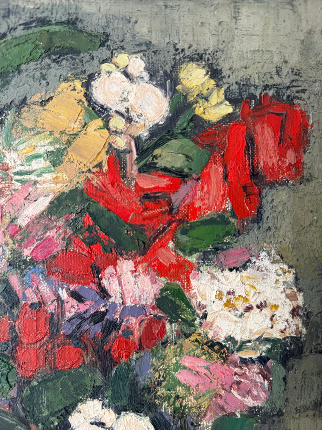 French Florals in Glass Vase