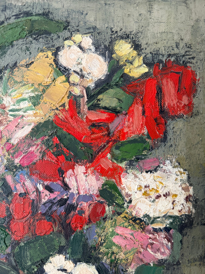 French Florals in Glass Vase