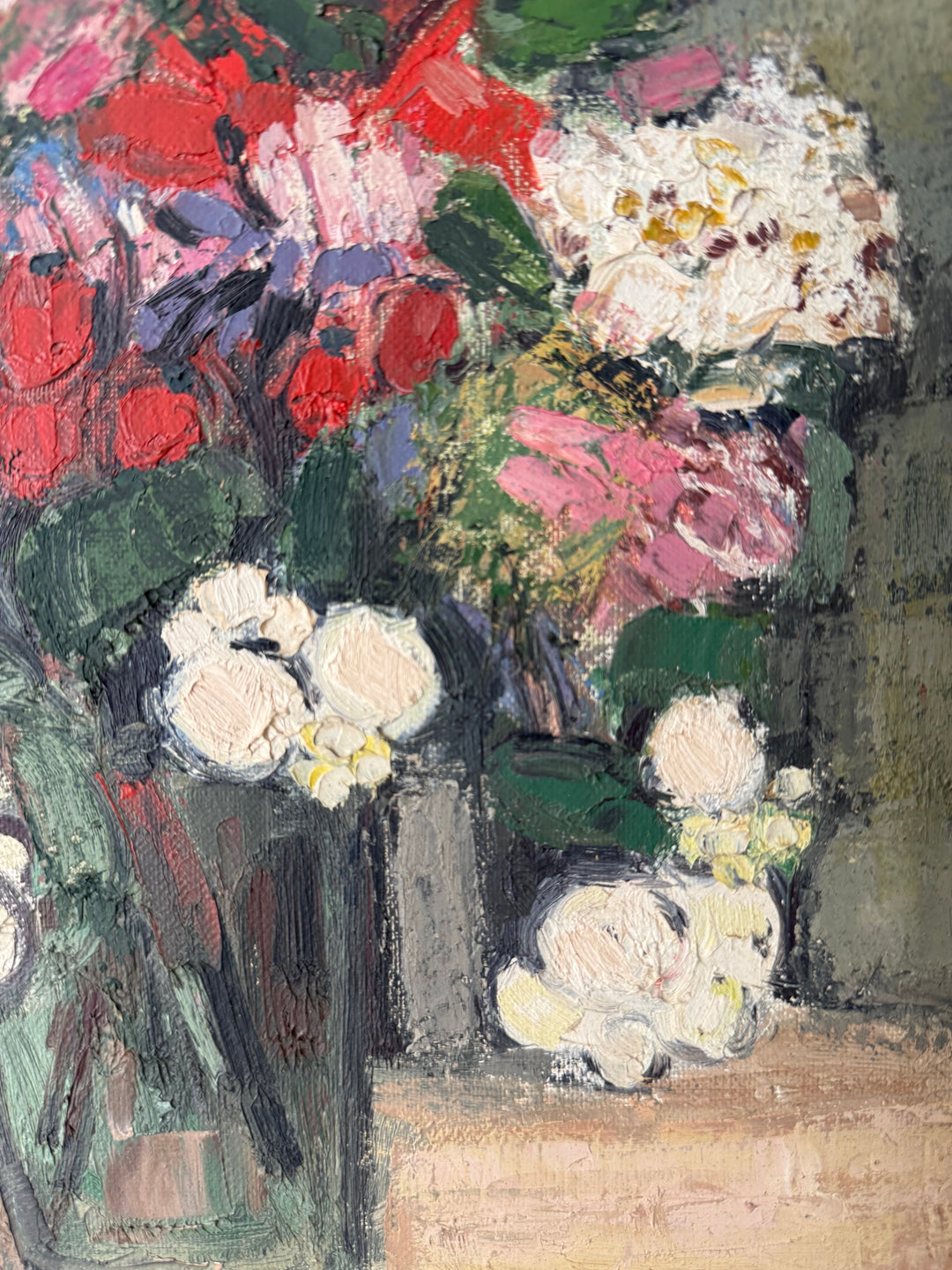 French Florals in Glass Vase