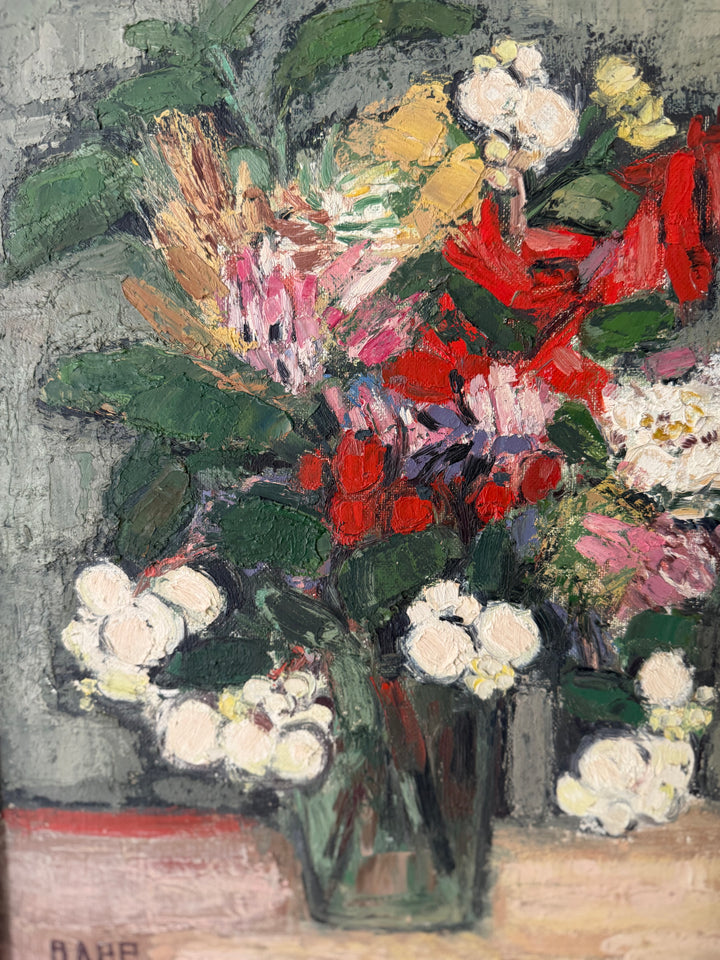 French Florals in Glass Vase