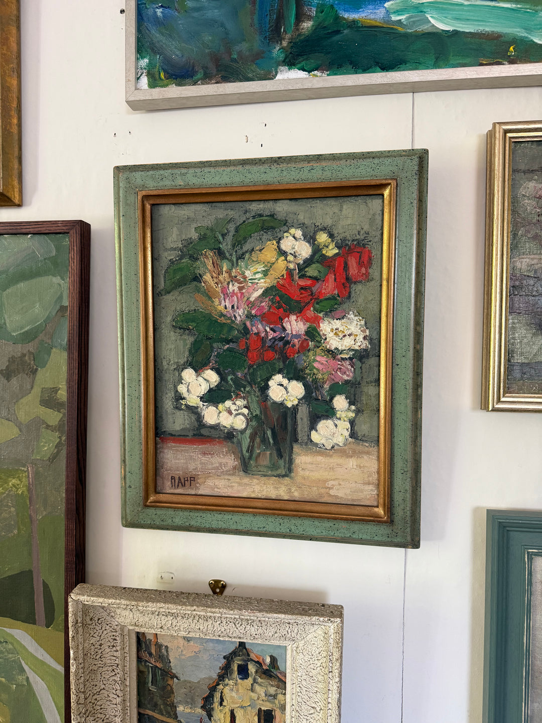 French Florals in Glass Vase