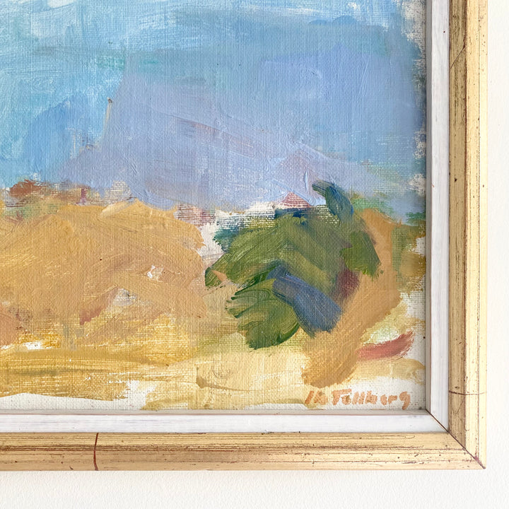 Mid century Swedish oil painting landscape seaside 3
