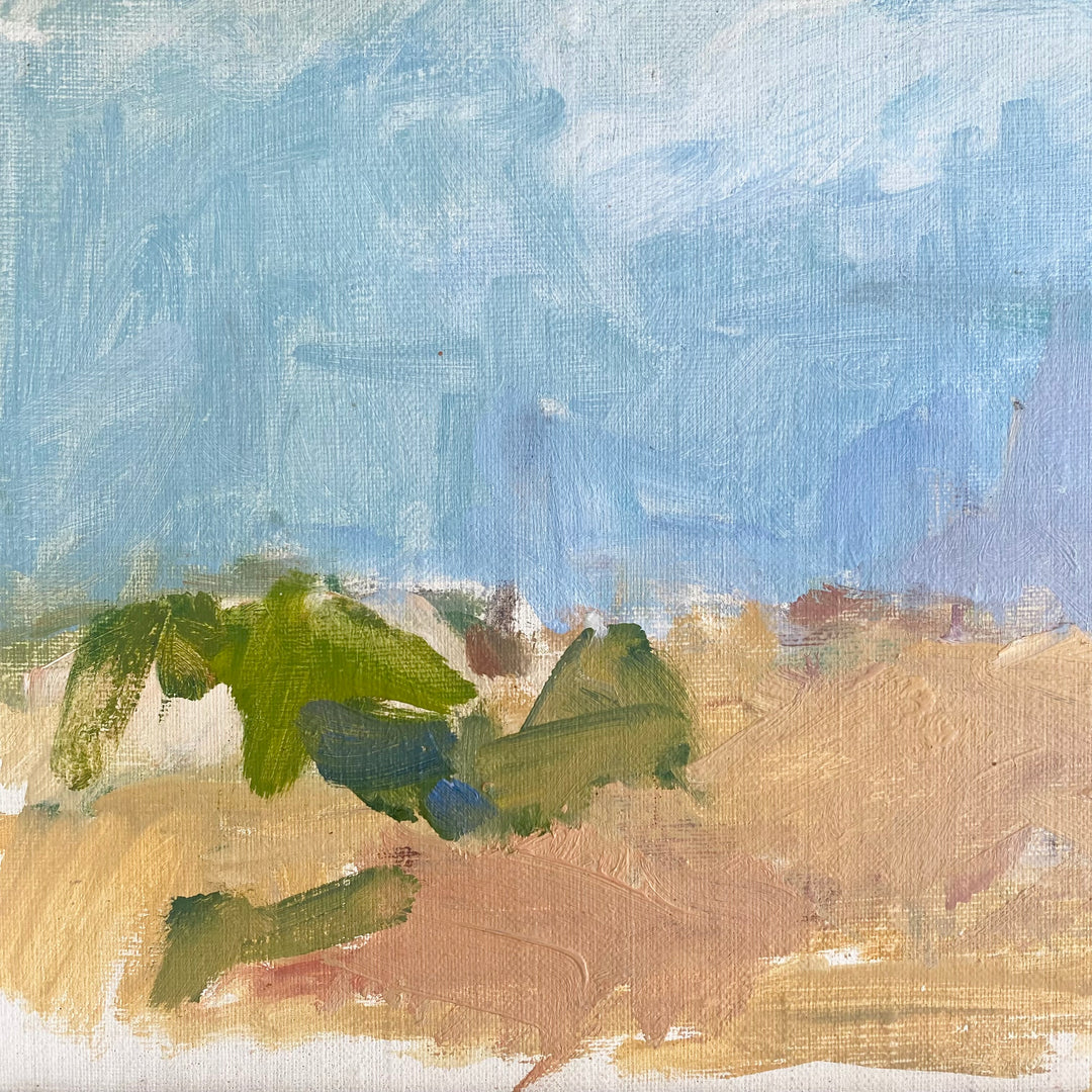 Mid century Swedish oil painting landscape seaside 4