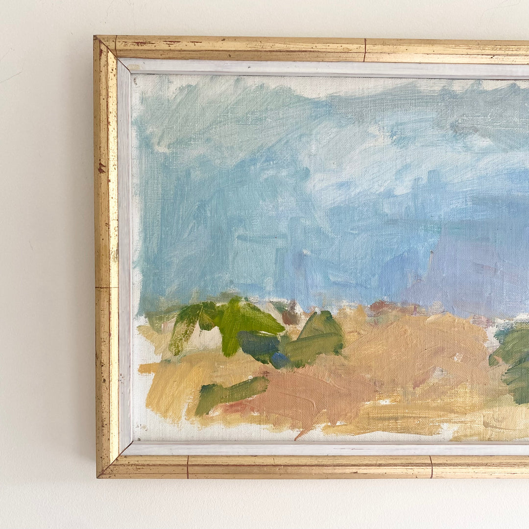 Mid century Swedish oil painting landscape seaside 5