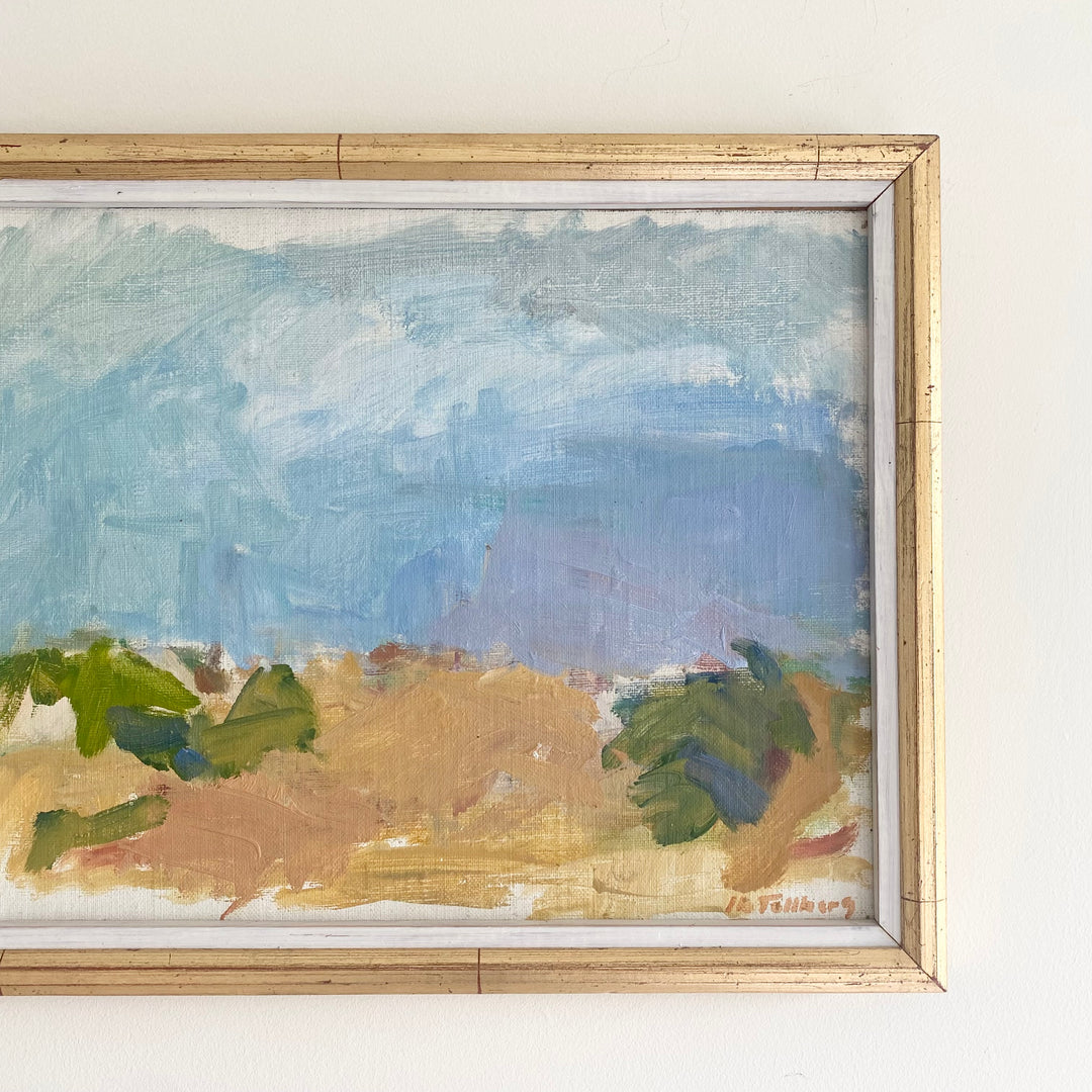 Mid century Swedish oil painting landscape seaside 6